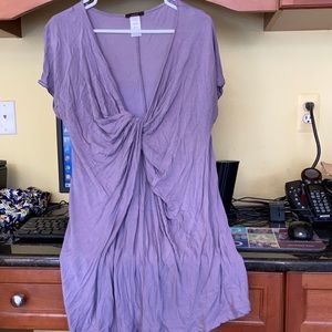 Mark Large Purple Tunic Gathered at Middle